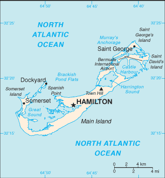Bermudes politique carte